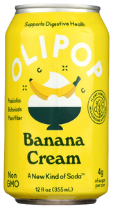 Olipop Tonic Sprklg Banan Cream - No Plunge - Front