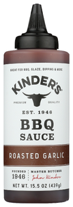 Kinders Sauce Bbq Garlic Rstd Sqz - No Plunge - Front