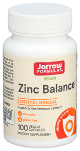 JARROW FORMULAS ZINC BALANCE DIETARY SUPPLEMENT, 100 CAPSULES - Left - Front