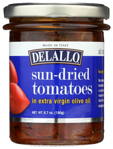 DELALLO SUN DRIED TOMATOES IN OLIVE OIL, 6.35 OZ. - No Plunge - Front