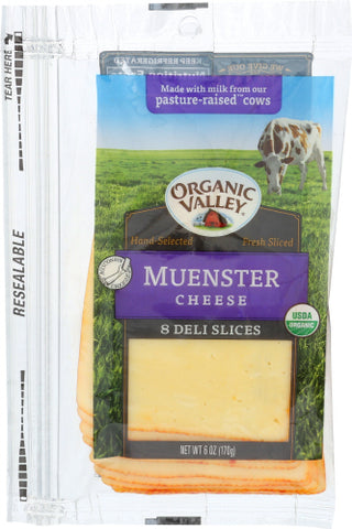 Organic Valley Cheese Slcd Muenster Org