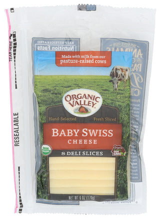 Organic Valley Cheese Slcd Bby Swiss Org