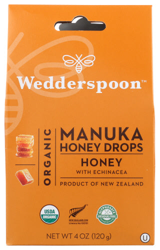 Wedderspoon Manuka Honey Drops Org