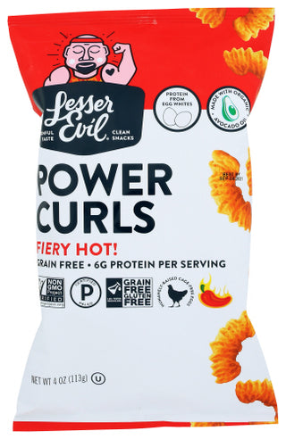 Lesser Evil Snack Curls Fiery Hot