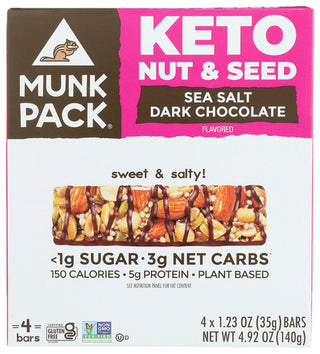 Munk Pack Bar Seasalt Dk Choc 4pk