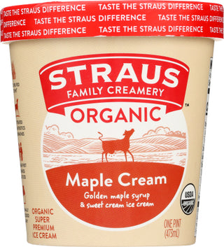 Straus Ice Cream Mple Crm Pint