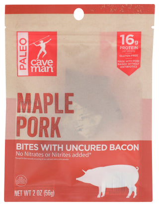Caveman Foods Bite Pork Mple Bacon