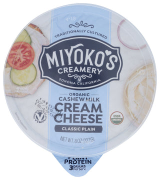 Miyokos Creamery Cream Cheese Vegan Plain