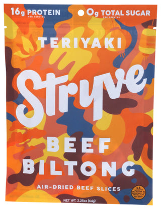 Stryve Protein Snacks Biltong Sliced Teriyaki