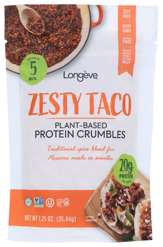 Longeve Brands Pea Protein Crumble Taco