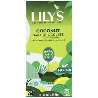 Lilys Sweets Choc Bar Drk Ccnut