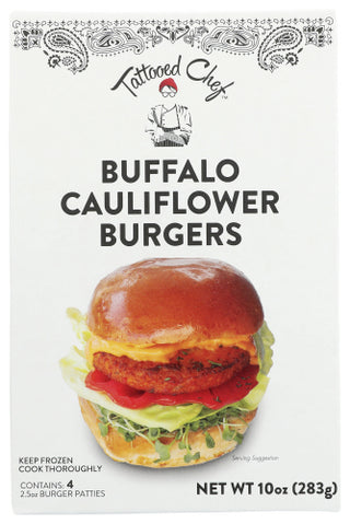 Tattooed Chef Burger Plnt Bsd Buff 4pk