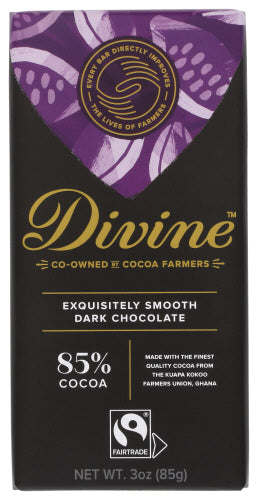 Divine Chocolate Choc Bar Dark 85