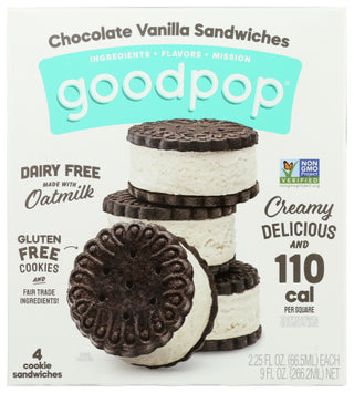 Goodpops Ice Crm Sandwch Choc Vani