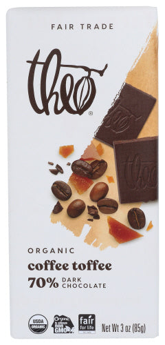 Theo Chocolate Choc Bar Drk Coffe Toffee