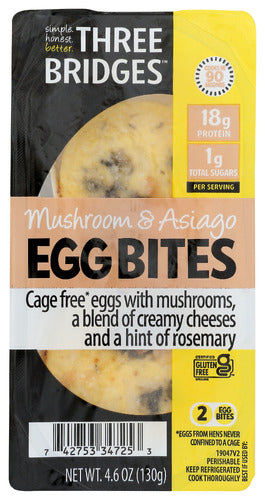 Three Bridges Egg Bites Mushrm & Asiago