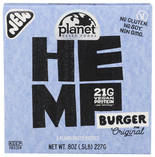Planet Based Foods Patty Hemp Brgr Original