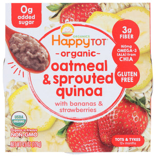 Happy Tot Bowl Oatmeal Bana Strwbry