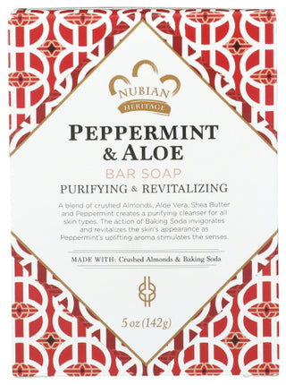 Nubian Heritage Soap Bar-pprmnt&aloe Almnd 5oz