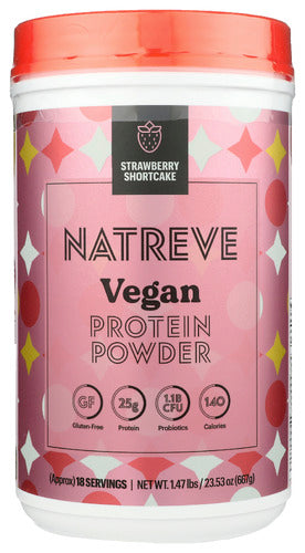 Natreve Vegan Prtn Pwdr Strwb Shr