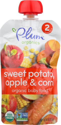 Plum Organics Baby Puree Swpto Crn Apl Org
