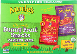 Annies Homegrown Fruit Snk Vrty Bunny