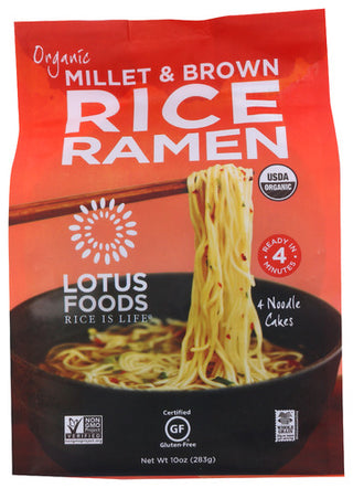 Lotus Foods Rice Ramen 4pk Millet Brw