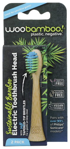Woobamboo Toothbrsh Elctrc Head 2pk