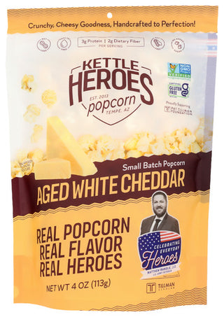 Kettle Heroes Popcorn Aged Whte Cheddar