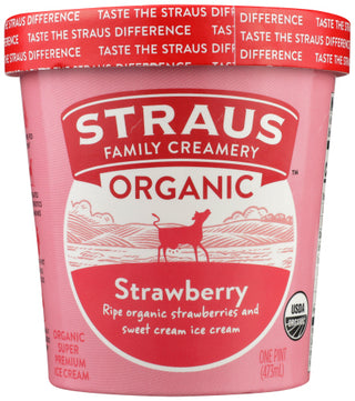 Straus Ice Cream Strawberry