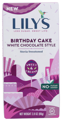 Lilys Sweets Bar Choc White Bday Cake