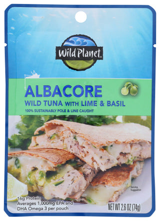 Wild Planet Pouch Albacore Bsl Lime