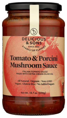 Delicious And Sons Sauce Tmto Porchini Mshrm