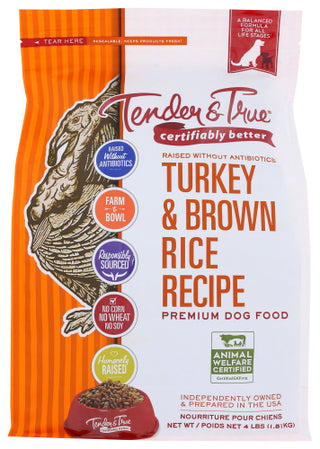 Tender And True Dog Food Turky Brown Rice