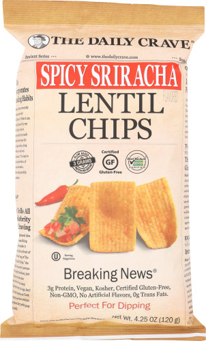 The Daily Crave Chip Lentil Spicy Srirach