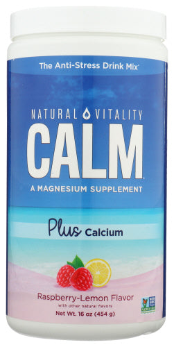 Natural Vitality Vitamin Calm+clcum Rspbr