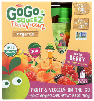 Gogo Squeez Applesauce Apl Berry 4pk