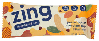Zing Bars Bar Pnut Butter Choc Chip