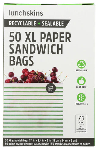 Lunchskins Paper Xl Sand Bag Stripe