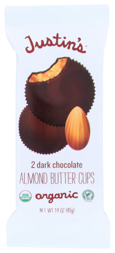 Justins Dark Choc Cups Almond Btr