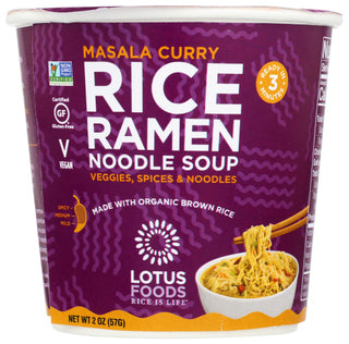 Lotus Foods Noodle Brwn Rc Cup Masala