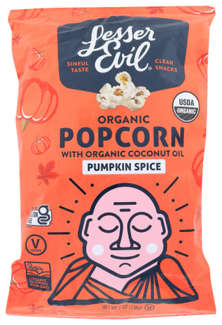 Lesser Evil Popcorn Rte Pmpkin Spice