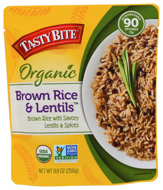 Tasty Bite Rice Brown W/ Lentils Wg