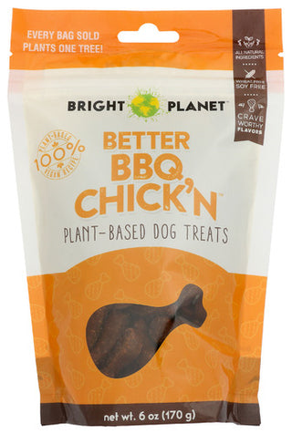 Bright Planet Treat Dog Bbq Chk Plnt Bs