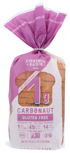 Carbonaut Bread Cinnamon Raisin Gf