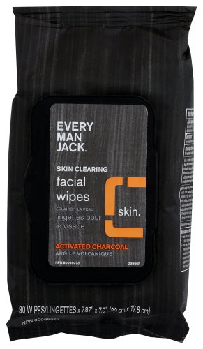 Every Man Jack Wipe Face Actvtd Charcoal
