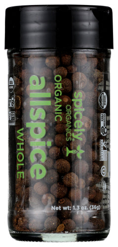 Spicely Organics Spice Allspice Whole Jar