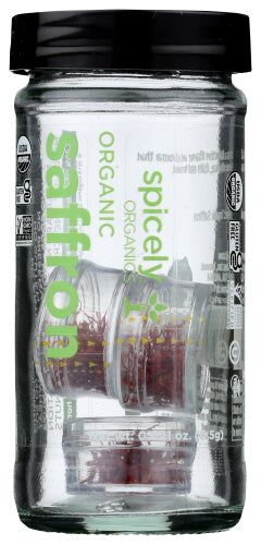 Spicely Organics Seasoning Saffron Jar Org