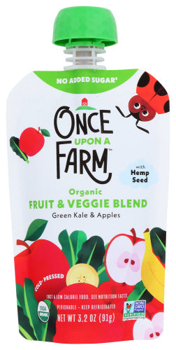 Once Upon A Farm Grn Kale Apple 7mnth 4pk