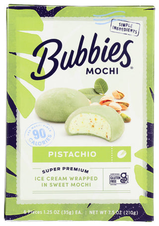 Bubbies Ice Cream Mochi Pistachio